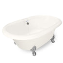 American Bath Factory Duchess 72" Bisque AcraStone Tub & Drain, No Faucet Holes