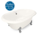 American Bath Factory Champagne Duchess 72" Bisque AcraStone Tub & Drain , 7" Faucet Holes