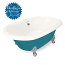 American Bath Factory Champagne Duchess 72" Bisque AcraStone Tub & Drain , No Faucet Holes