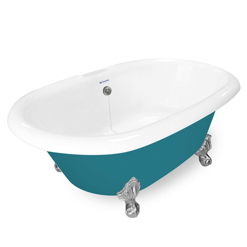 American Bath Factory Duchess 72" Splash of Color AcraStone Tub & Drain , 7" Faucet Holes