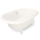 American Bath Factory Duchess 72" Bisque AcraStone Tub & Drain, No Faucet Holes