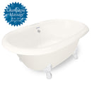 American Bath Factory Champagne Duchess 72" Bisque AcraStone Tub & Drain , 7" Faucet Holes