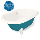American Bath Factory Champagne Duchess 72" Bisque AcraStone Tub & Drain , No Faucet Holes