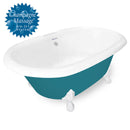 American Bath Factory Champagne Duchess 72" Splash of Color AcraStone Tub & Drain , No Faucet Holes