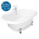 American Bath Factory Duchess 72" White AcraStone Package