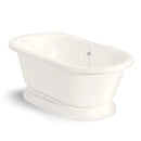 American Bath Factory Nobb Hill 60" Bisque AcraStone Tub & Drain, 7" Faucet Holes