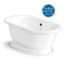 American Bath Factory Champagne Nobb Hill 60" White AcraStone Tub & Drain , 7" Faucet Holes