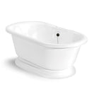 American Bath Factory Nobb Hill 60" White AcraStone Tub & Drain, 7" Faucet Holes