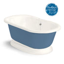 American Bath Factory Champagne Nobb Hill 60" Bisque AcraStone Tub & Drain , No Faucet Holes