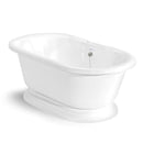 American Bath Factory Nobb Hill 60" White AcraStone Tub & Drain, 7" Faucet Holes