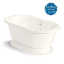 American Bath Factory Champagne Beacon Hill 70" Bisque AcraStone Tub & Drain , 7" Faucet Holes