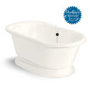 American Bath Factory Champagne Beacon Hill 70" Bisque AcraStone Tub & Drain , No Faucet Holes