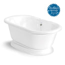 American Bath Factory Beacon Hill 70" White AcraStone Tub & Drain, 7" Faucet Holes