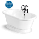 American Bath Factory Beacon Hill 70" White AcraStone Package
