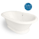 American Bath Factory Champagne Heritage 72" Bisque AcraStone Tub & Drain , No Faucet Holes