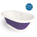 American Bath Factory Champagne Heritage 72" Bisque AcraStone Tub & Drain , No Faucet Holes