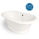 American Bath Factory Champagne Heritage 72" Bisque AcraStone Tub & Drain , No Faucet Holes