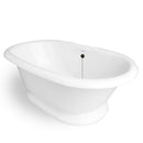 American Bath Factory Heritage 72" White AcraStone Tub & Drain, 7" Faucet Holes