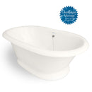American Bath Factory Champagne Heritage 72" Bisque AcraStone Tub & Drain , No Faucet Holes