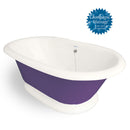American Bath Factory Champagne Heritage 72" Bisque AcraStone Tub & Drain , No Faucet Holes