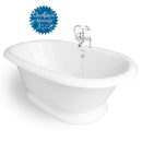 American Bath Factory Heritage 72" White AcraStone Package