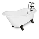 American Bath Factory Wintess 61" White Cast Iron Package