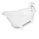 American Bath Factory Wintess 61" White Cast Iron Package