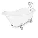 American Bath Factory Wintess 61" White Cast Iron Package