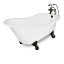American Bath Factory Wintess 61" White Cast Iron Package