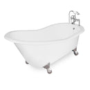 American Bath Factory Wintess 61" White Cast Iron Package