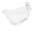American Bath Factory Wintess 61" White Cast Iron Package