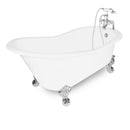 American Bath Factory Wintess 61" White Cast Iron Package
