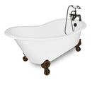 American Bath Factory Wintess 61" White Cast Iron Package