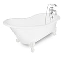 American Bath Factory Wintess 61" White Cast Iron Package
