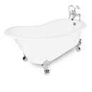 American Bath Factory Wintess 61" White Cast Iron Package