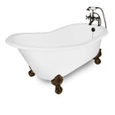 American Bath Factory Wintess 61" White Cast Iron Package