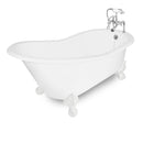 American Bath Factory Wintess 61" White Cast Iron Package