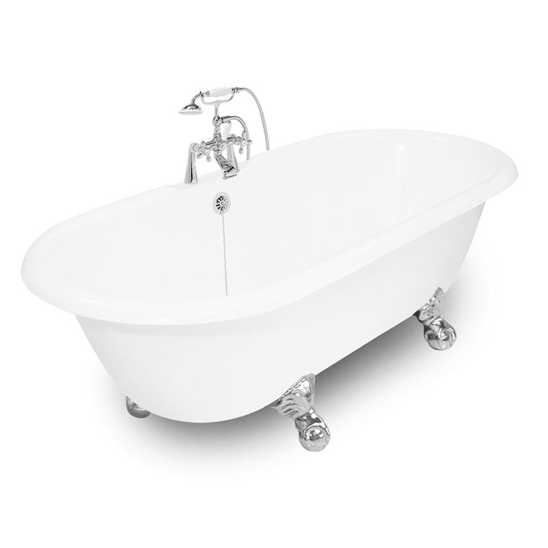 American Bath Factory Winston 67" White Cast Iron Package