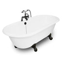 American Bath Factory Winston 67" White Cast Iron Package