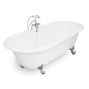 American Bath Factory Winston 67" White Cast Iron Package