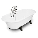 American Bath Factory Winston 67" White Cast Iron Package