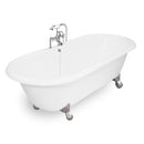 American Bath Factory Winston 67" White Cast Iron Package