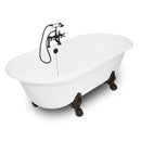 American Bath Factory Winston 67" White Cast Iron Package