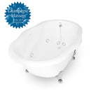 American Bath Factory Whirlpool Caspian 72" White AcraStone Tub & Drain , 7" Faucet Holes