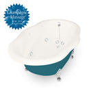 American Bath Factory Whirlpool Caspian 72" Bisque AcraStone Tub & Drain , No Faucet Holes