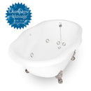 American Bath Factory Whirlpool Caspian 72" White AcraStone Tub & Drain , No Faucet Holes