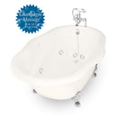 American Bath Factory Whirlpool Caspian 72" Bisque AcraStone Package