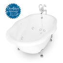 American Bath Factory Whirlpool Caspian 72" White AcraStone Package
