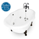 American Bath Factory Whirlpool Caspian 72" White AcraStone Package