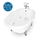 American Bath Factory Whirlpool Caspian 72" White AcraStone Package